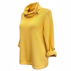 Christopher & Banks Sunny Yellow Cowl Neck Sweater